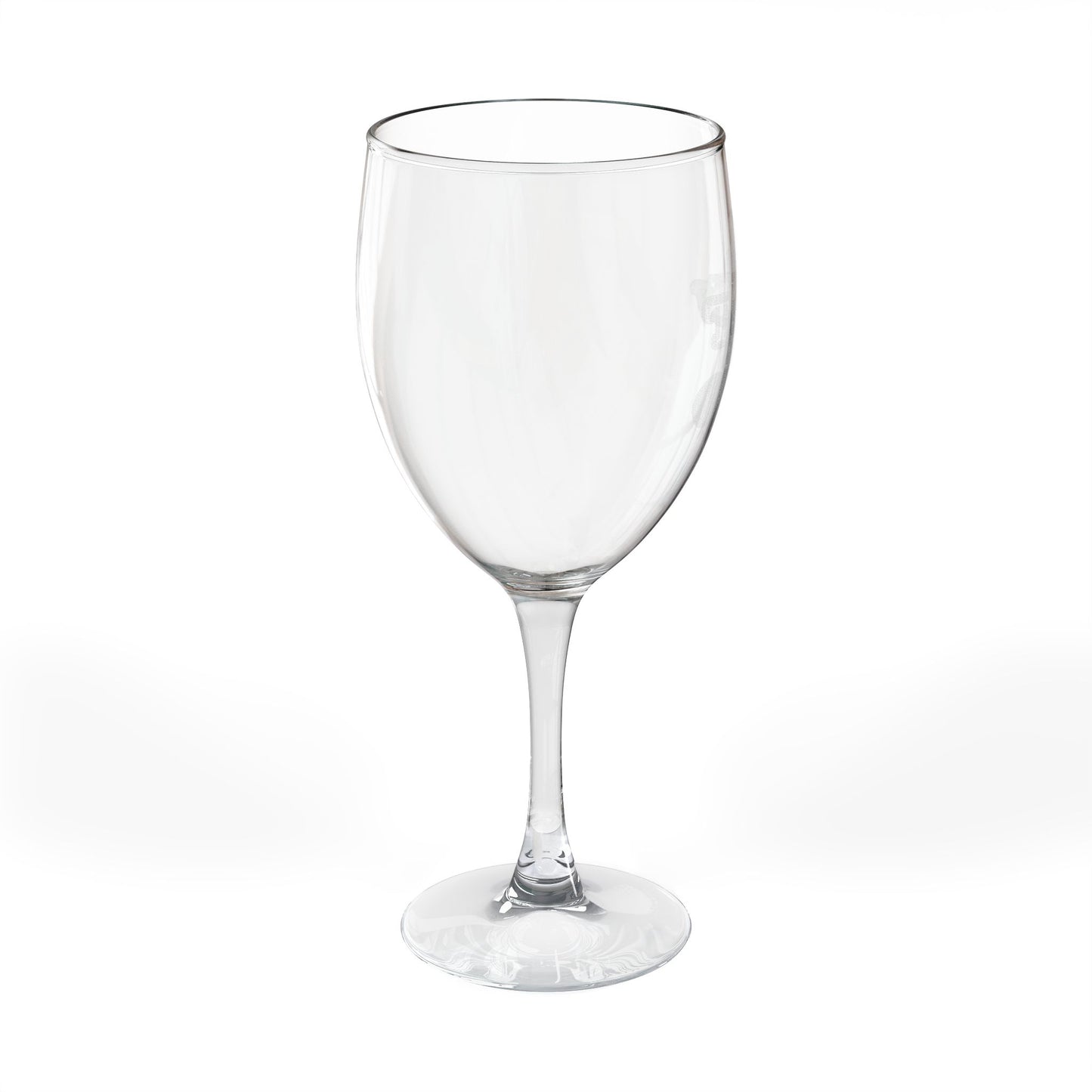 Engraved Wine Glass 10.5oz — Musical Note "Crazy" Design