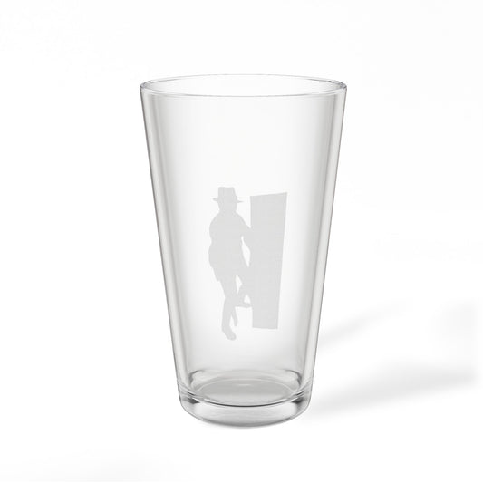 Engraved 16oz Pint Mixing Glass — Vintage Bartender Silhouette