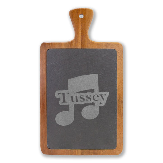 Engraved Music Note Charcuterie Board