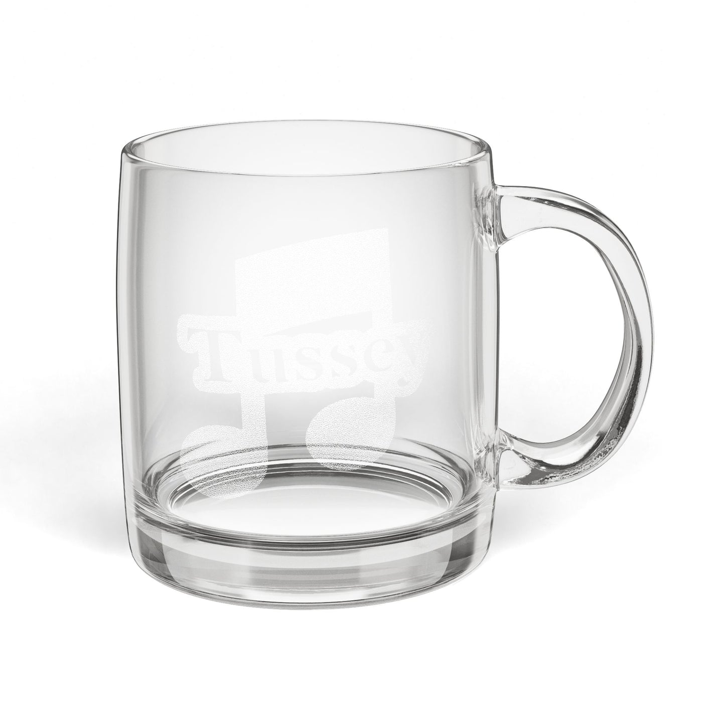 Engraved Glass Coffee Mug — 12.25oz Personalized Clear Tea & Espresso Cup