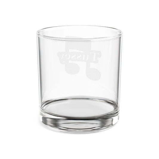 Engraved Whiskey Glass (10.5 oz) — Personalized 'Tussey' Music Note Design