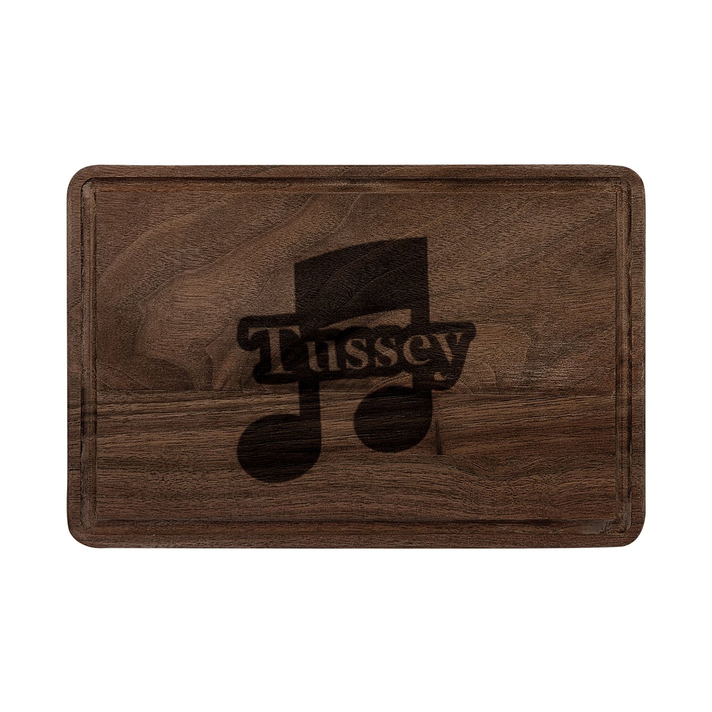 Engraved Musical Note Cutting Board – Personalized 'Tussy' Logo Charcuterie Board
