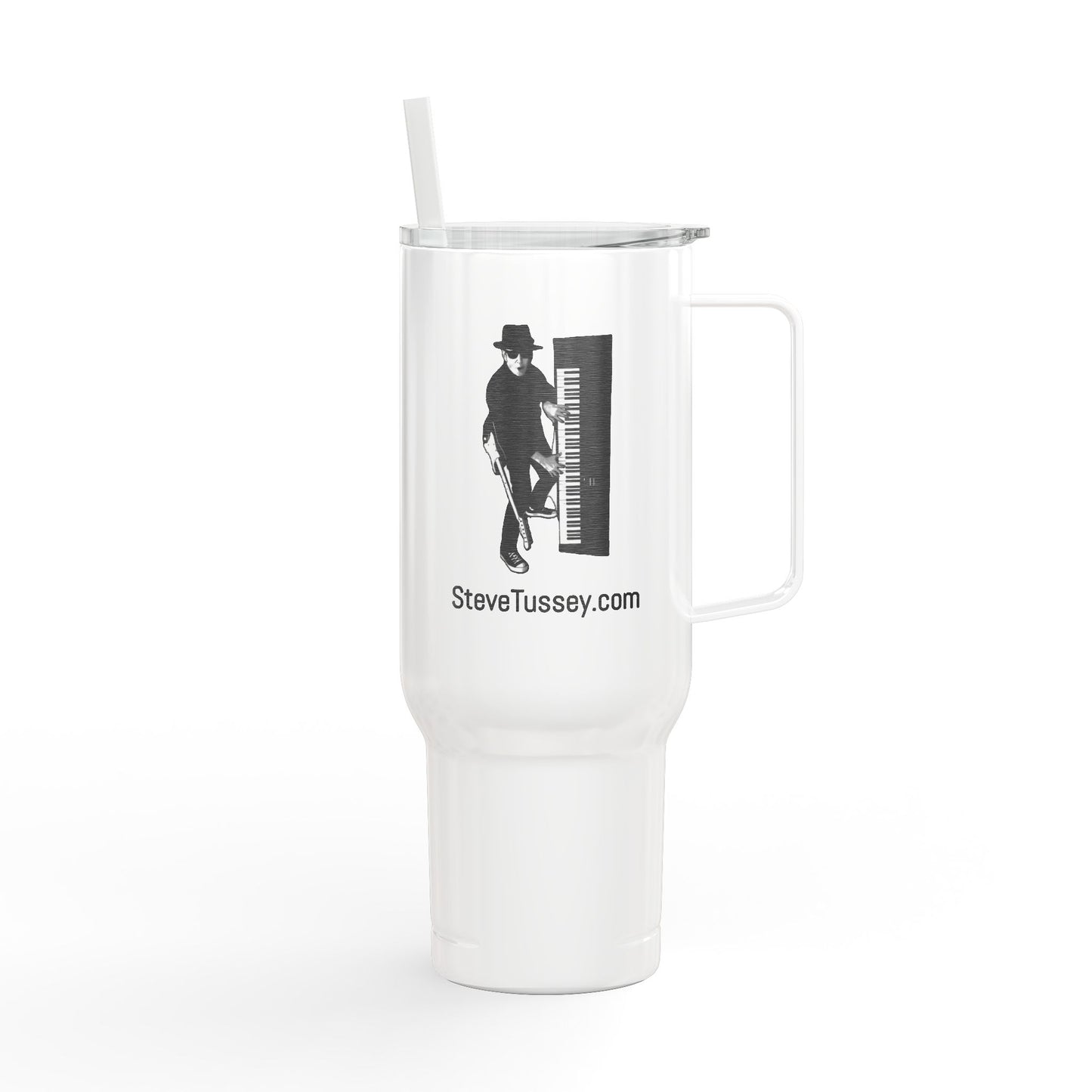 40oz Engraved Insulated Tumbler with Lid — Musician Piano Design