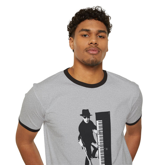 Piano Player Graphic Ringer T-Shirt – SteveTussey.com Band Tee